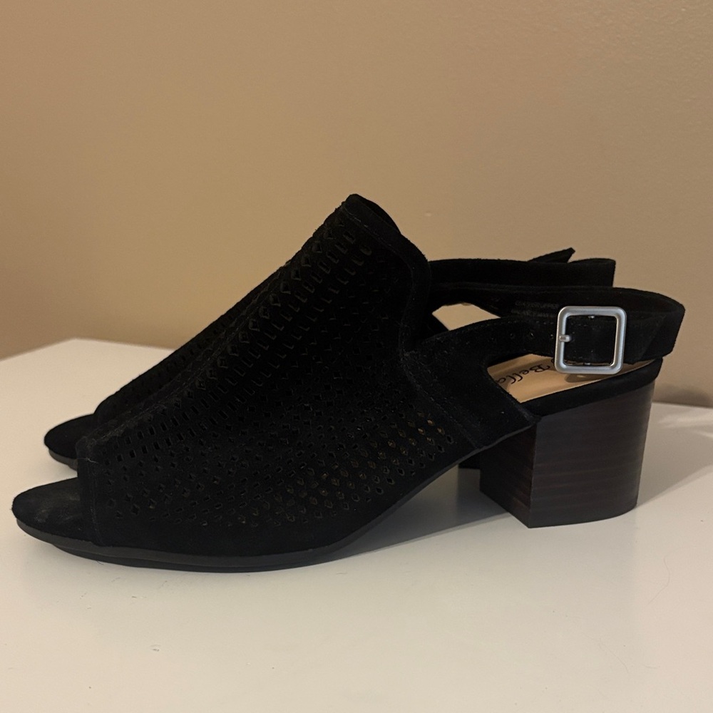 Bella‎ Vita, Black Women's Heeled Sandals, Size 9W